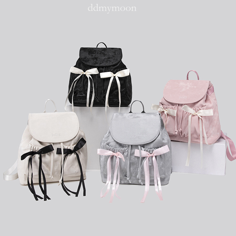Ins Trend Bowknot Backpack for Women 2025 Summer New Fashion Sweet Student Class Handbag ddmymoon