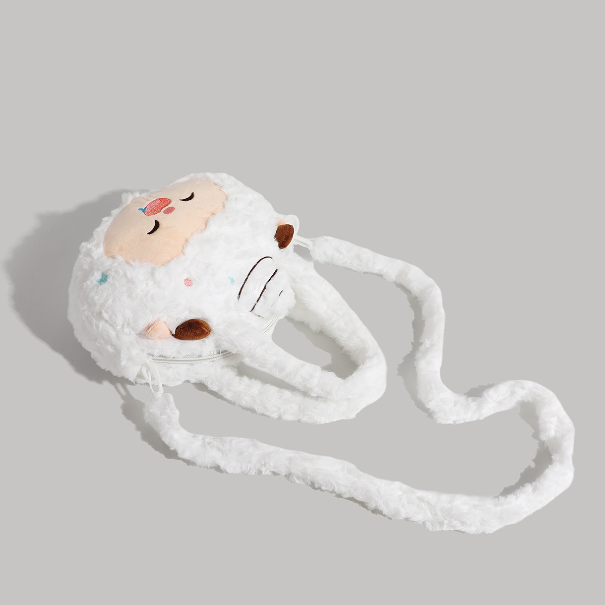 Bell Cute Lazy Sheep Wool Crossbody for Women Soft Girl Personality Doll Bag ddmymoon