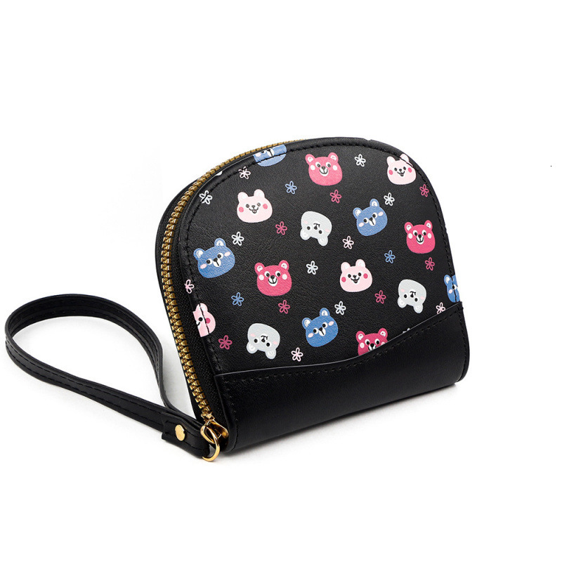 Luxury Bag Short Colorful Printed Animal Handheld Zipper Large Capacity Coin Purse For Women