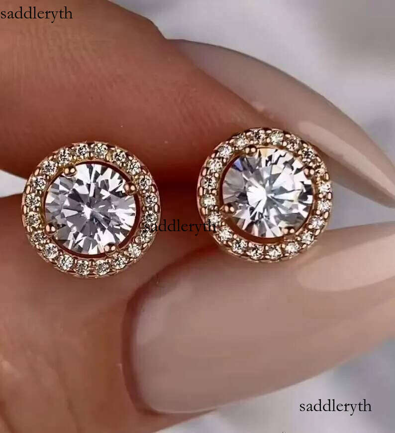 Jewelry Classic 2TCW Push Back Sterling Sier VVS Dia Moissanite Stud Earrings 15 dc