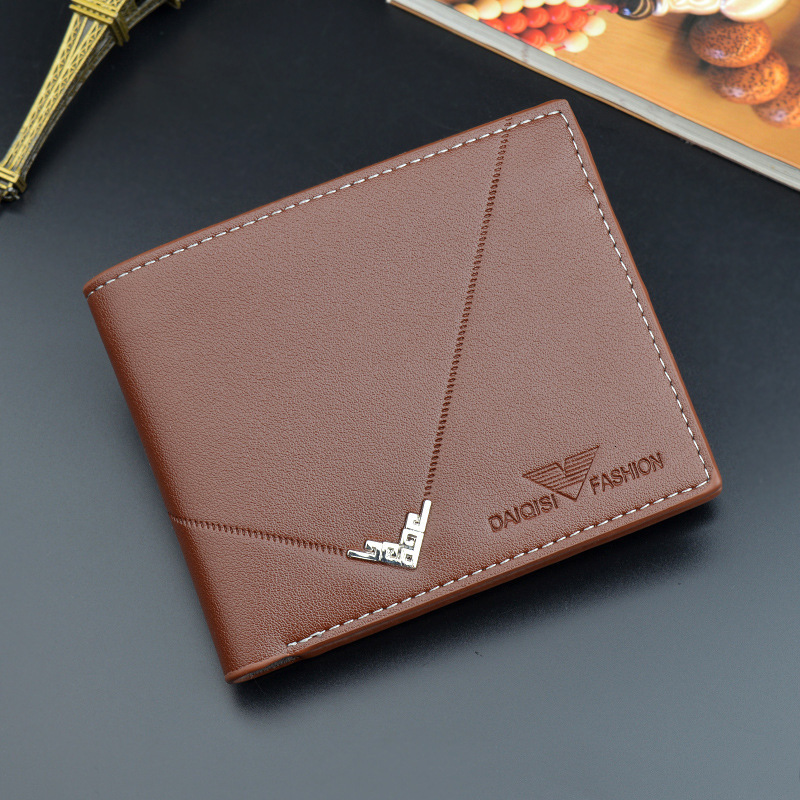 New Men's Wallet Short Style Designer Bag Money Clip Youth Fashion Thin Multi-card Slot Inner Zipper Luxury Bag Horizontal Business Soft Leather 