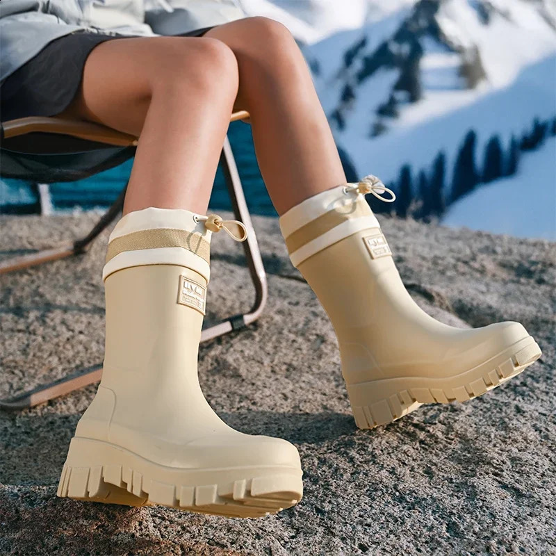 Family-sized Waterproof Non-slip Rain Boots for Outdoor Activities Matching s for Adults Kids 250806
