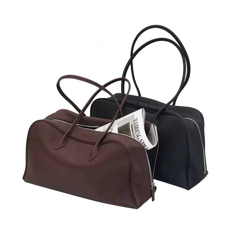 Simple Cow Leather Handbag For Women Large Tote Business Commuter Office Shoulder Bag Ladies Armpit All-Match Travel