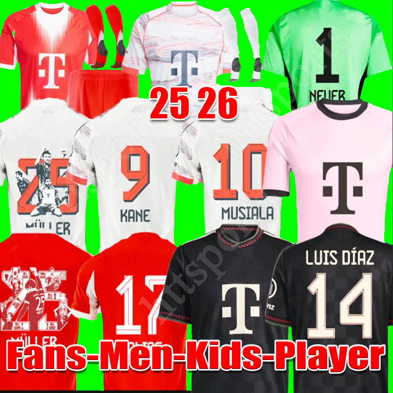 Deutscher Meister 2025 munich jersey Harry Kane shirt Thomas Muller Sane Kingsley Coman Jamal Musiala Soccer Jerseys kimmich jersey bayernmunich 25 26 kids kit top