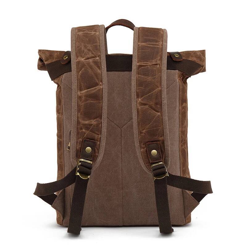 Vintage Backpacks for Men Oil Wax Canvas Rucksacks Travel bag Backpack Large Waterproof Daypacks Retro Bagpack high-quality