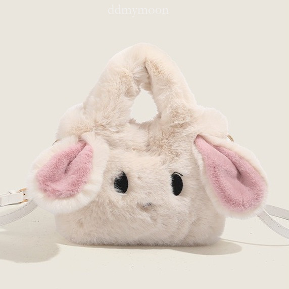 Fluffy Milk Candy Rabbit for Women 2025 New Autumn Winter Cute Handbag Crossbody Bag ddmymoon