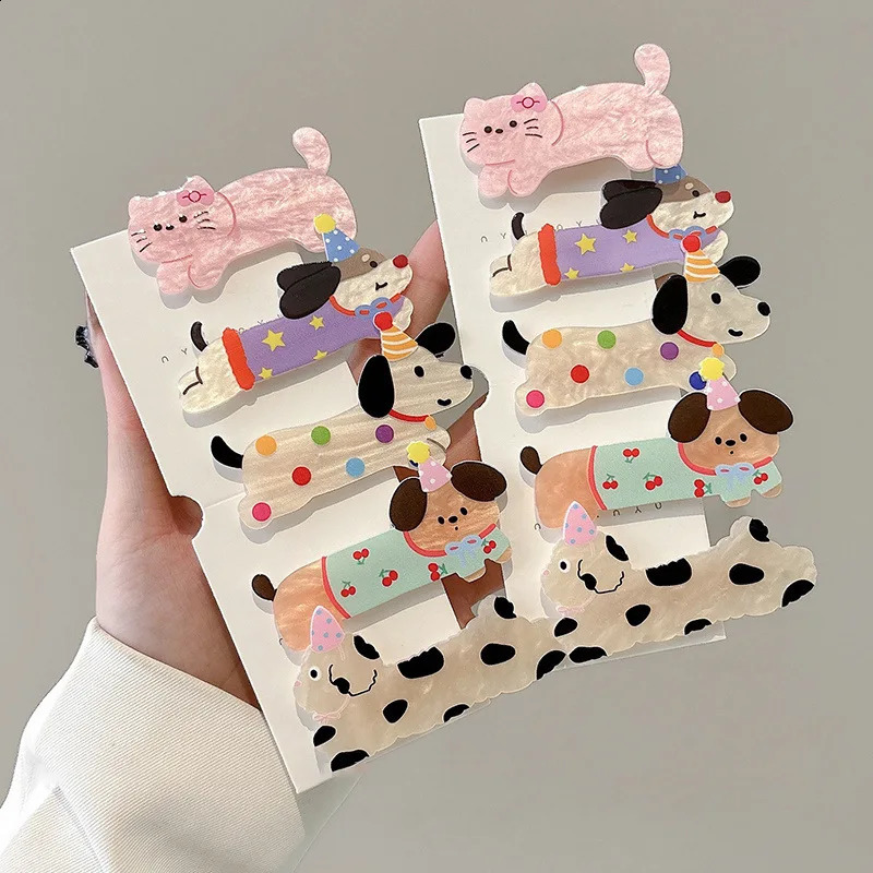 Puppy Cat Hair Clips Hair Accessories Para El Cabello Pinzas Para El Cabello Christmas Hairpins Animal Bangs Clip Girls 250807
