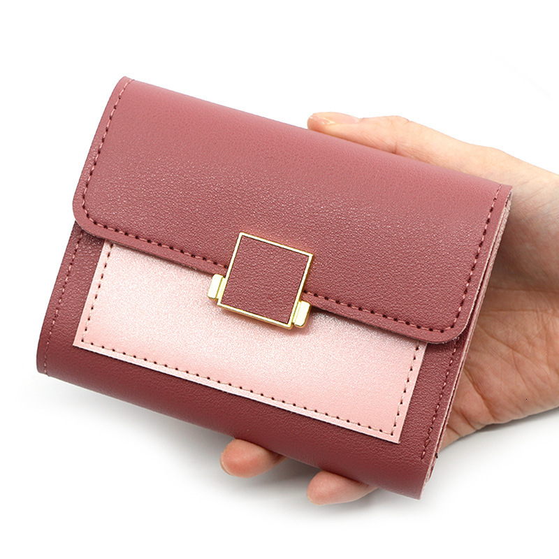 Fashion Casual Women's Short Luxury Bag Small 70% Off Wallet Square Money Clip Coin Clutch Coin Purse