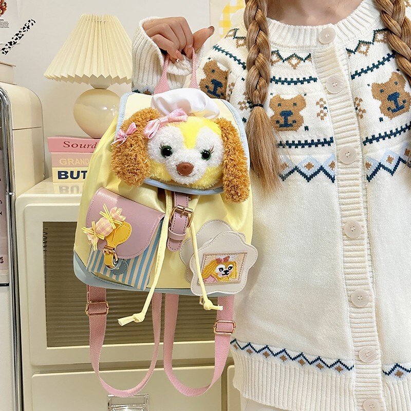 Cute Plush Puppy Backpack Girls, Suitable for School Travel, Casual and Trendy Women's Bag ddmymoon