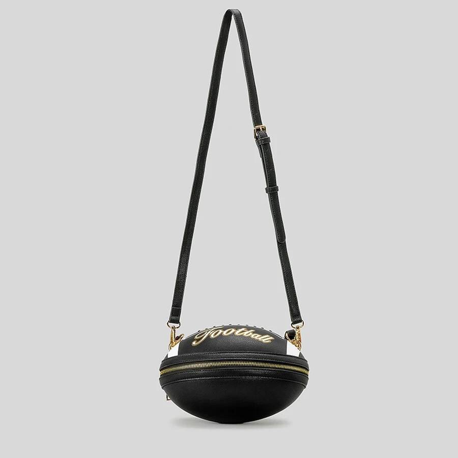 Creative Rugby Design Women Handbags Funny American Football Shoulder Crossbody Bags Pu Leather Cute Oval Small Tote Bag