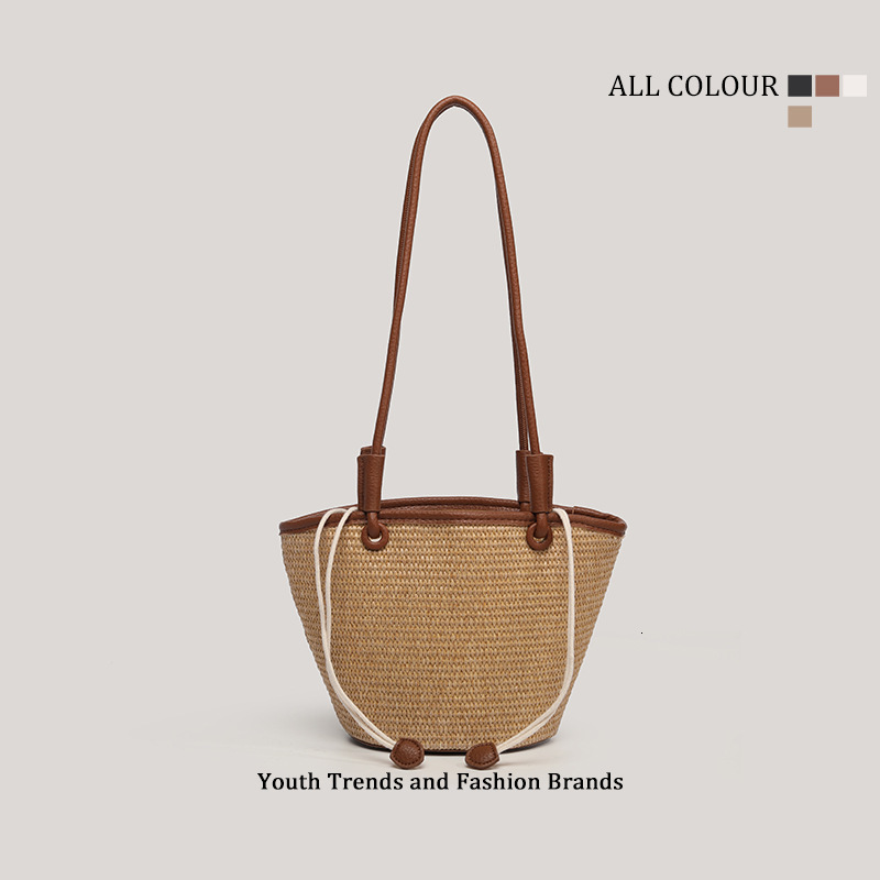Summer New Large Capacity Straw Beach Single Shoulder Handheld Tote Bag for Women ddmymoon