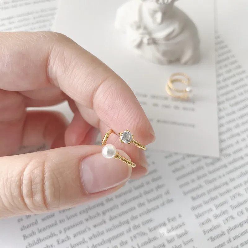 Korean S925 Sterling Silver Fashion Pearl Double Layer Ear Bone Clip Earrings Woman Elegant Classic Dinner Party Jewelry Gift 250807