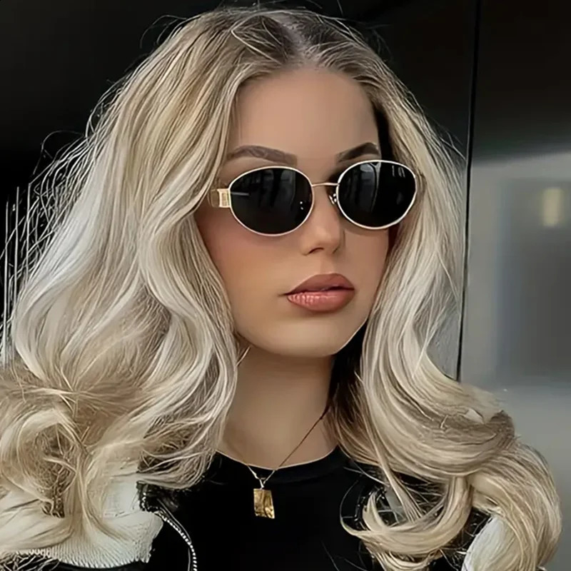 Retro Steampunk Sun Protection Sunglasses Vintage Womens Metal Oval Sunglasses Ladies Classic UV400 Sunscreen Eyewear 250805