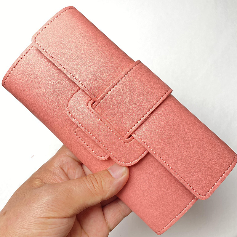 New Women's Wallet Luxury Bag Korean Style Trendy Fashion Lychee Pattern Zipper Wallet Candy Color Wholesale Multifunctional Clutch