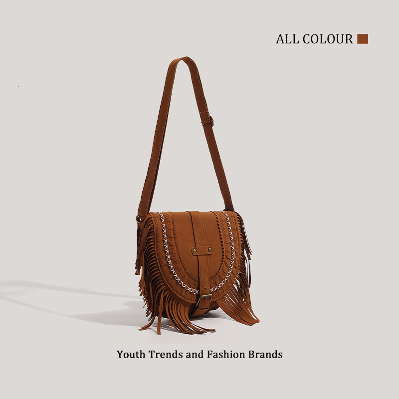 Korean Style for Women 2025 New Tassel Trendy Crossbody Shoulder Bag ddmymoon
