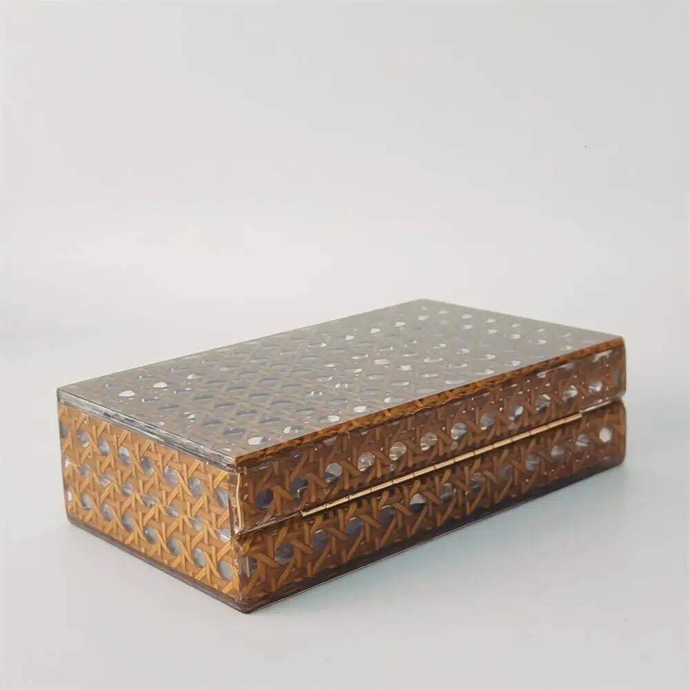 Acrylic Egg Cane Rattan Clutch Bag Wedding Party Summer Beach Dark Brown Flap Handbag Female Lady Designer Purse high-quality
