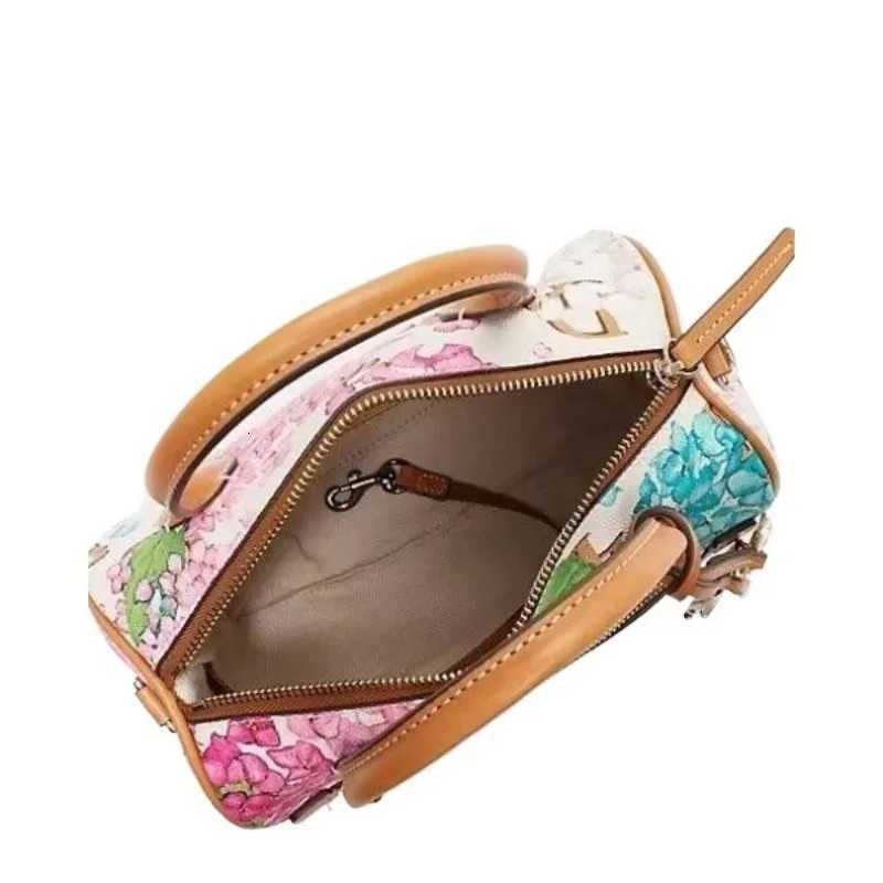 Fashion Brand Boston Bag Women 2024 Trend Flowers Print Letter Crossbody Bag High Quality Shoulder Pillow Bag New In Handbag Z250809