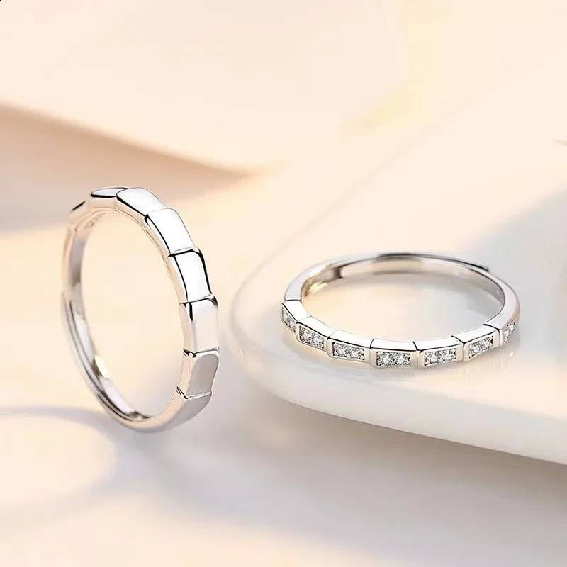 Korean TV drama My Demon Kim You Jung Zircon Mens and Womens Open Ring Adjustable Gift SONG KANG Couple Rings Fans 250805