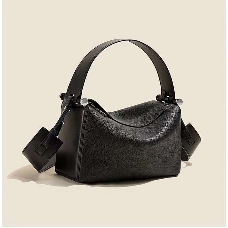 Handheld Pillow for Women New Genuine Leather Crossbody Top Layer Shoulder High end Niche Cowhide Bag