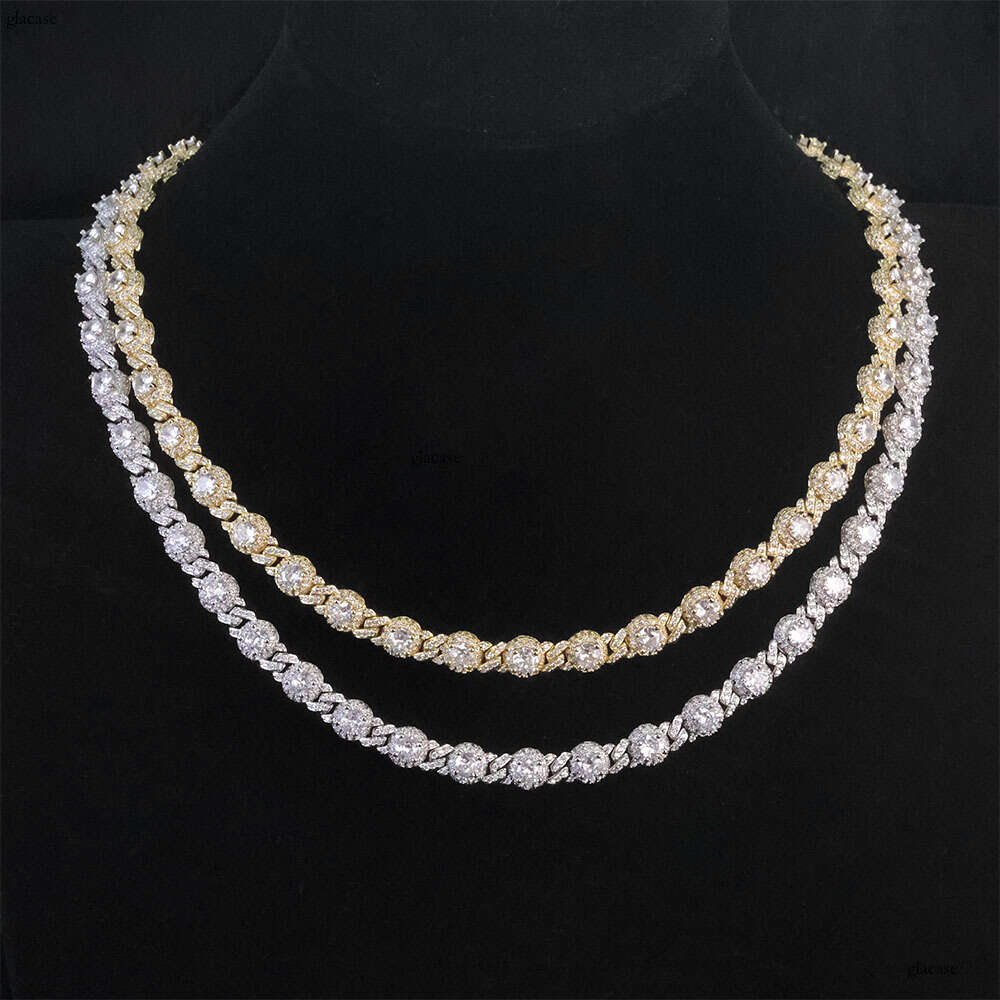 Hip Hop 7.5mm Round Bead Cuban Chain Men's Jewelry Accessories Niche Light Necklace