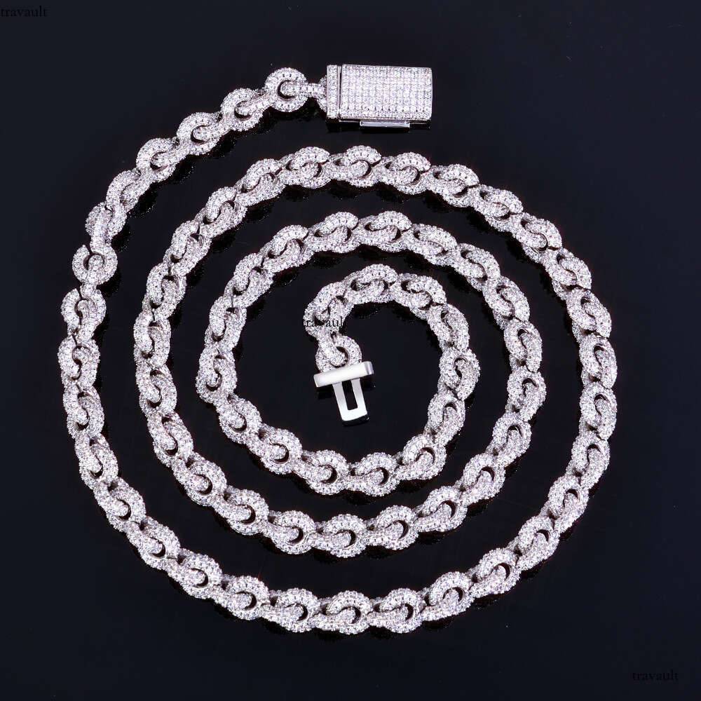 Hip-Hop Iced Out VVS Full Dia Moissanite Necklace High-Quality Light 0-Chain Men's Jewelry