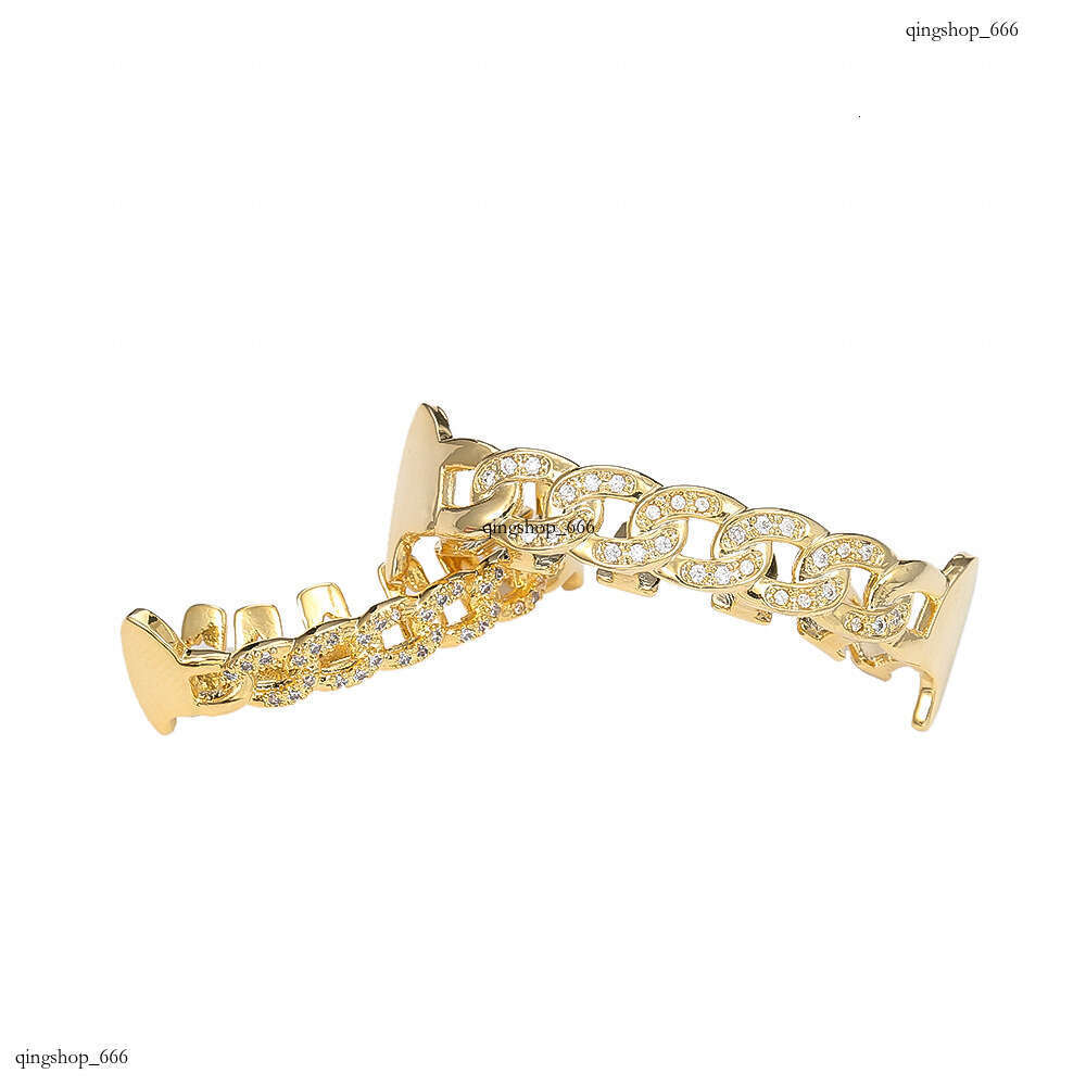 New Teeth Set Non-mainstream Hip Hop Accessories Hollow Micro-inlaid Gold