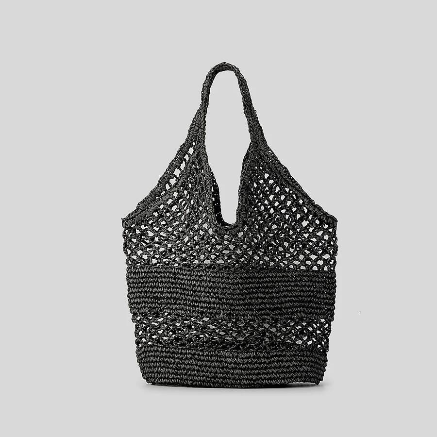 Casual Hollow Straw Women Shoulder Bags Paper Woven Lady Handbags Handmade Summer Beach Large Tote Bag Big Shopper Purses 2023