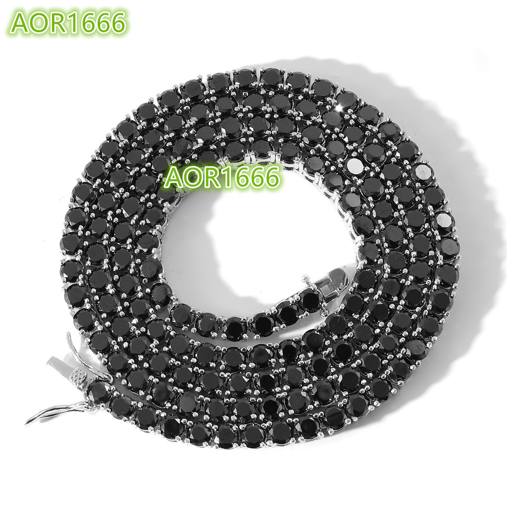 Wholesale Hip Hop Jewelry; White Gold Plated Choker; Cuban Link; Moissanite Tennis Necklace; Diamond Cuban Link Neck