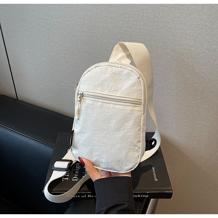 Japanese Style INS Solid Designer Bag Color Lightweight Simple Outdoor Portable Casual Phone Bag Sports Single Shoulder Crossbody Bag Chest Bag Luxury