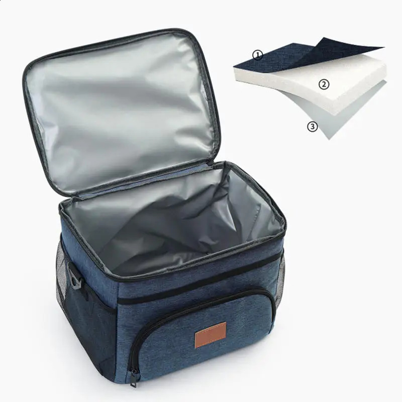 Large Capacity Leak Proof Lunch Backpack Thermal Large Picnic Cool and Warm Insulated Bag Outdoor Storage Shoulder Bag 250804