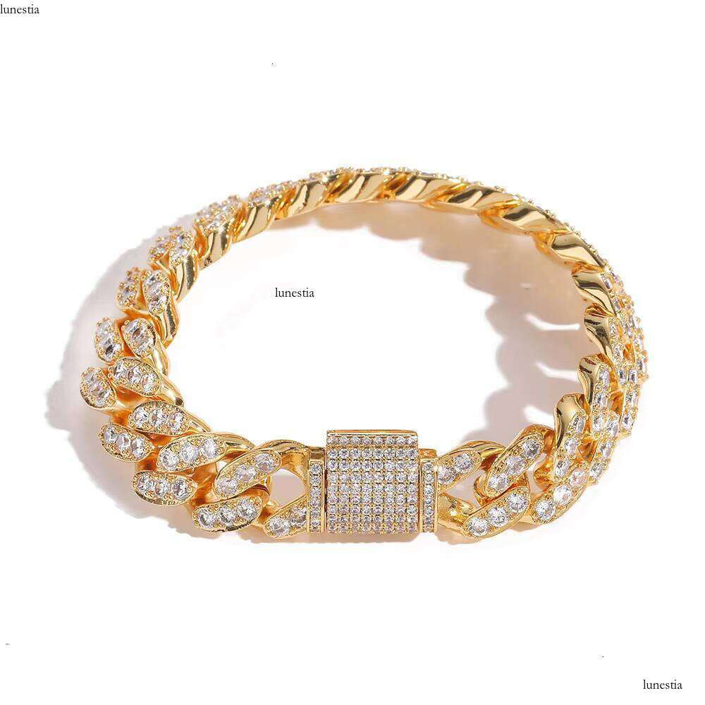 Hip-Hop Jewelry Pulseras Para Mujeres Bling Out CZ Bracelet Bangles Dia Iced Bracelets