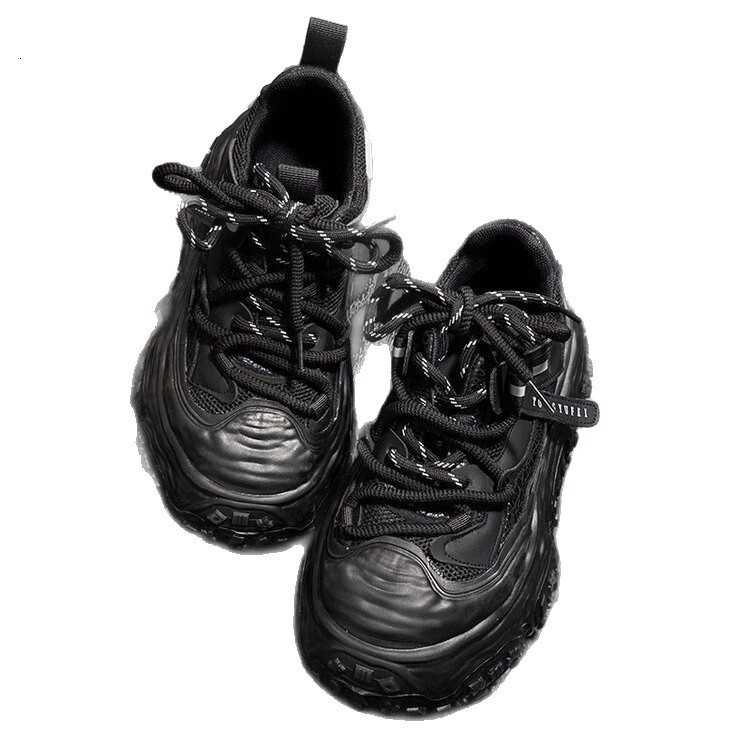 2025 designer's new women's dad shoes, lace up height increasing sports and leisure shoes, lightweight thick soled women's single shoes