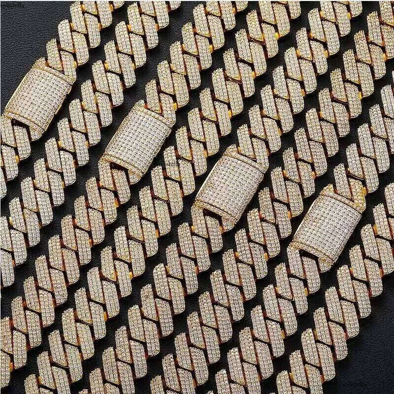 Vvs Moissanite Bracelet Hip Hop Jewelry Iced Out Cuban Link Chain Sier Full Dia Gold Plated