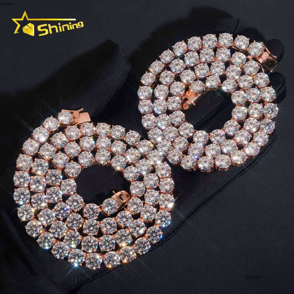 8Mm Tennis Chain S Gold Plated Pass Tester Gra Certificate Silica Boutique Jewelry