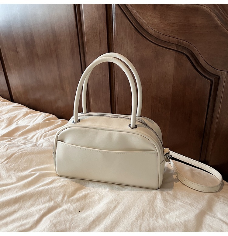 European And American Retro Boston Handbag For Women 2025 New High-end Simple Shoulder Designer Bag Crossbody Bag Elegant Trendy Luxury Bag Commuter B