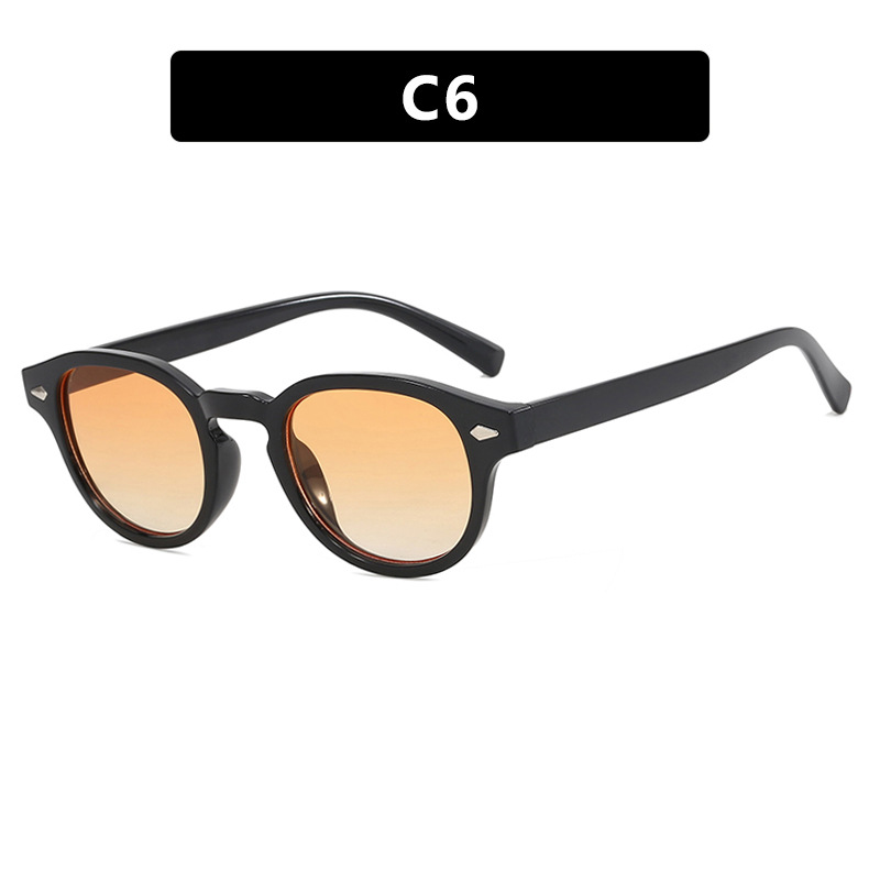 2025 New Arrival Trendy Small Frame Oval Sunglasses with Rivet Arrow Accents Driving Ready Unisex Fashion Shades