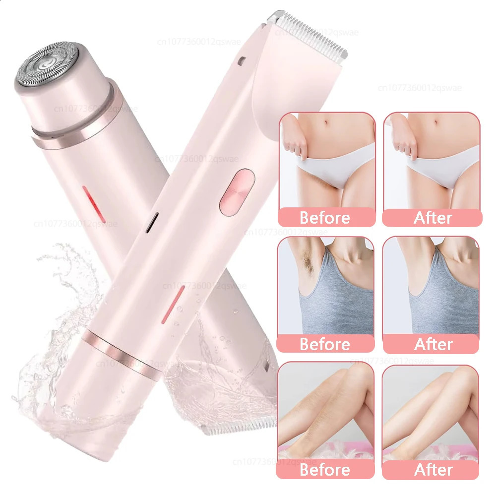 Electric Shaver for Woman Double Head Dual Purpose Female Razor Body Epilator Leg Underarm Bikini Electric Hair Remover Trimmer 250805