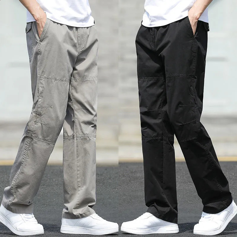 Mens Pants Cargo Outdoor Casual Cotton Comfortable Thin Style Sweatpants MultiPocket Work 250809