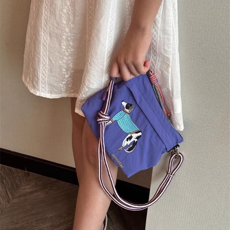 New Small Mini Crossbody Single Shoulder Sweater Dog Pattern Casual Bag ddmymoon