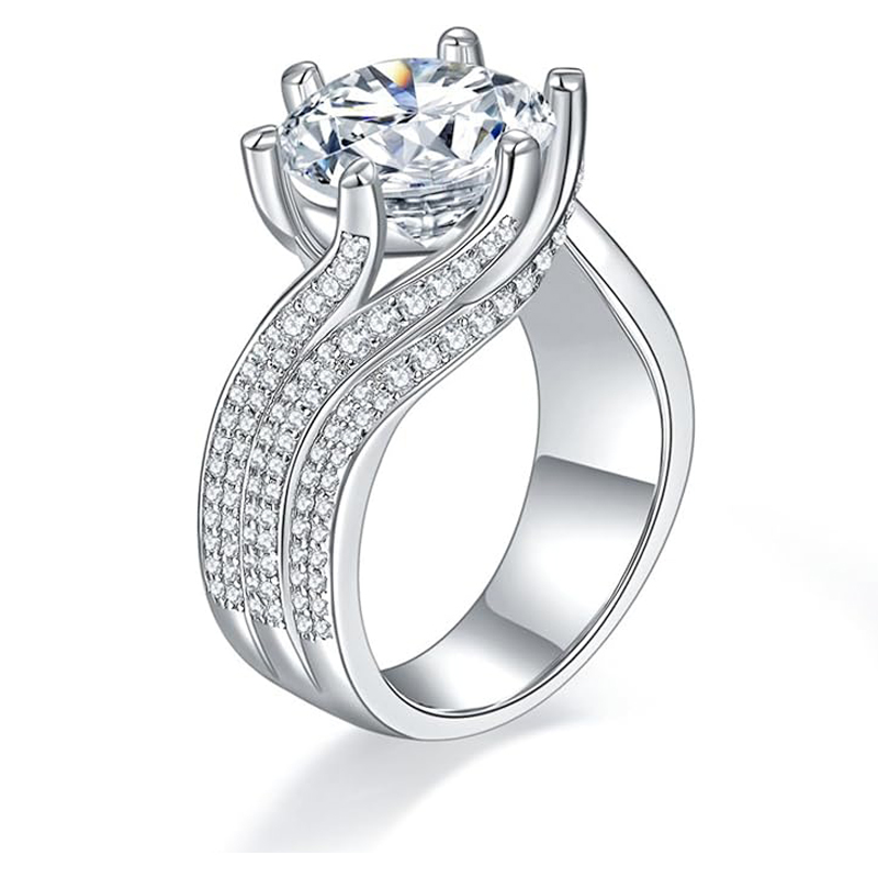 MT GRA 5ct Moissanite Ring for Women Men Pass Tester Drill Pen Diamond S925 Sterling Silver Promise Weddingl Rings for Her Fine Jewelry For Luxury Bri