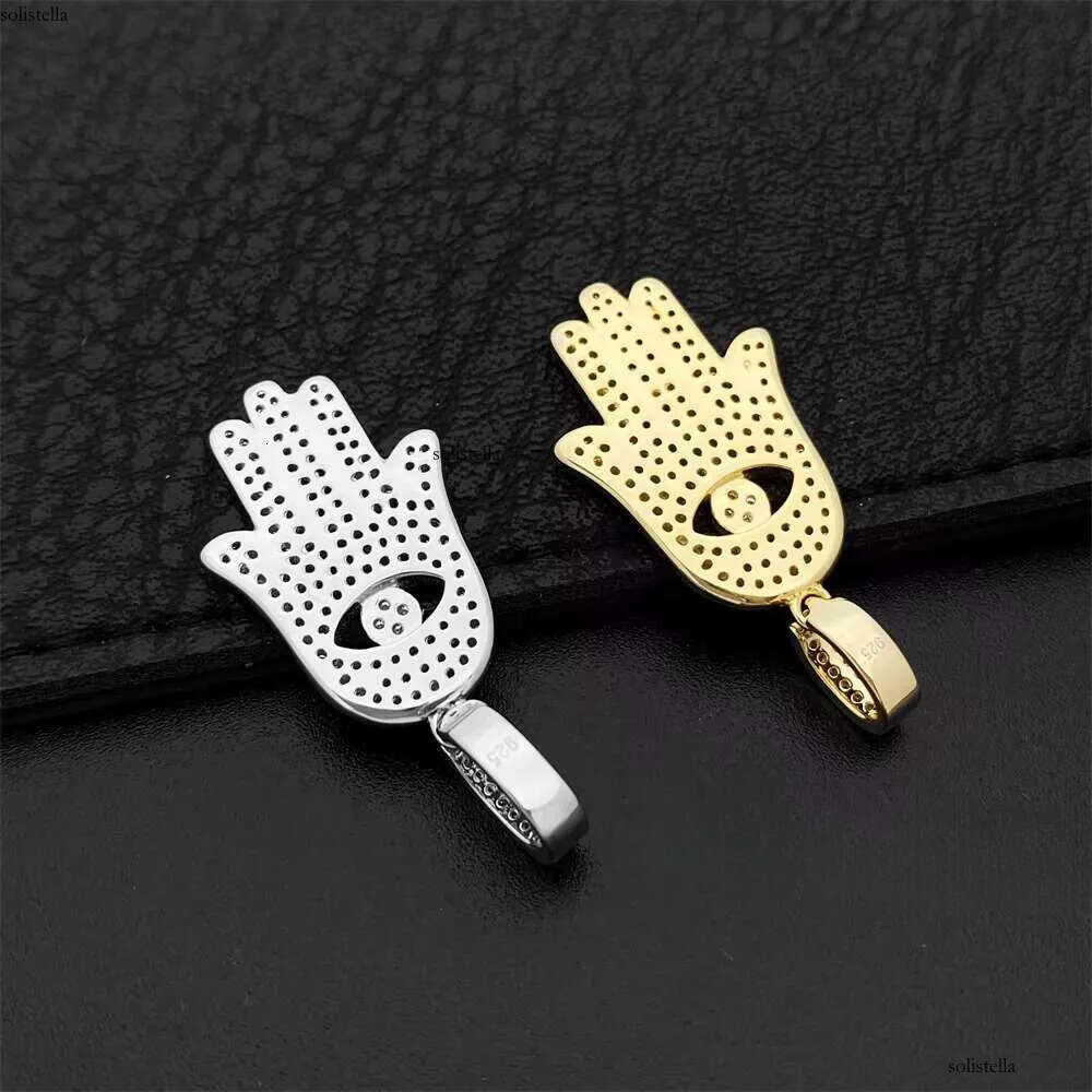 Fine Jewelry Hip Hop Rock Engravable Sterling Sier Custom Moissanite Pendant