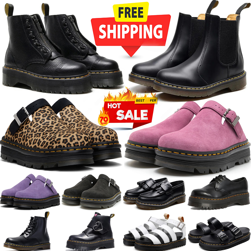 free shipping designer boots doc martins mens sandals women platform slides sliders flat bottom black patent leather slide mens womens outdoor shoes