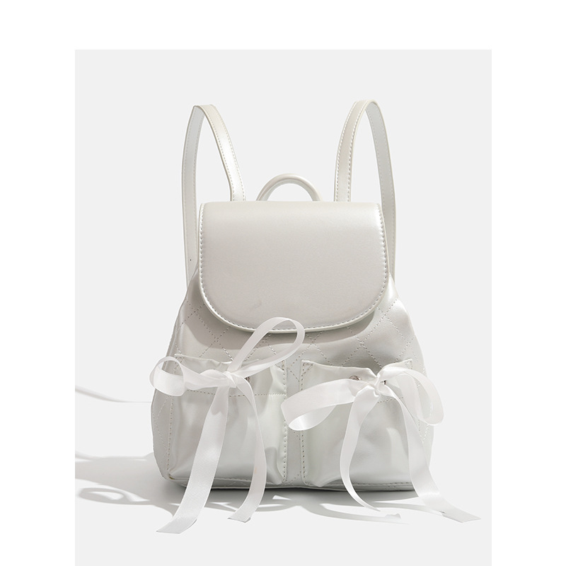 Summer Ballet Sports Style Sweet Bow Double Pocket Backpack ddmymoon
