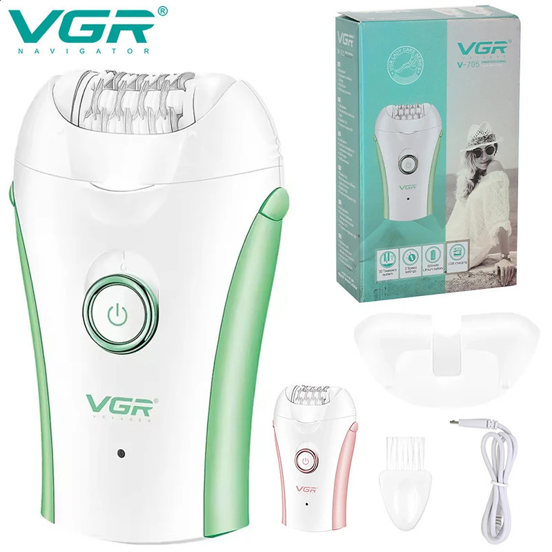VGR Rechargeable Women Epilator Electric Female Epilator For Face Hair Removal Machine For Legs Body Bikini Hair Remover 250805