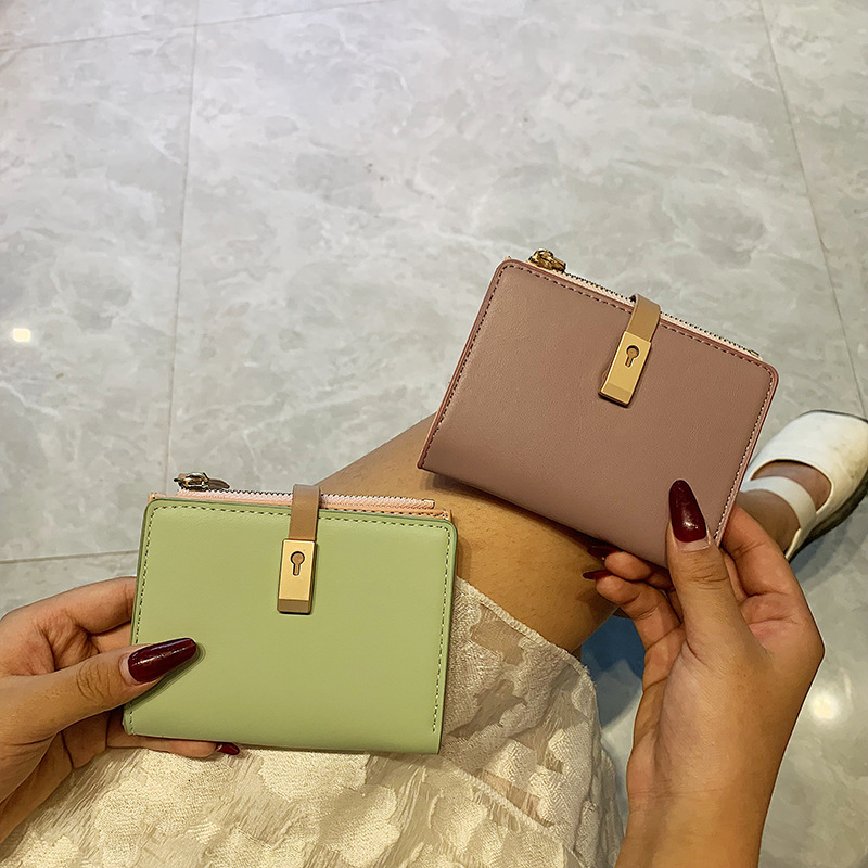 Minimalist Cross-border Foldable Wallet Summer New Mori Style Japanese And Korean Trend Designer Bag Candy Color Luxury Bag Student Short Wallet