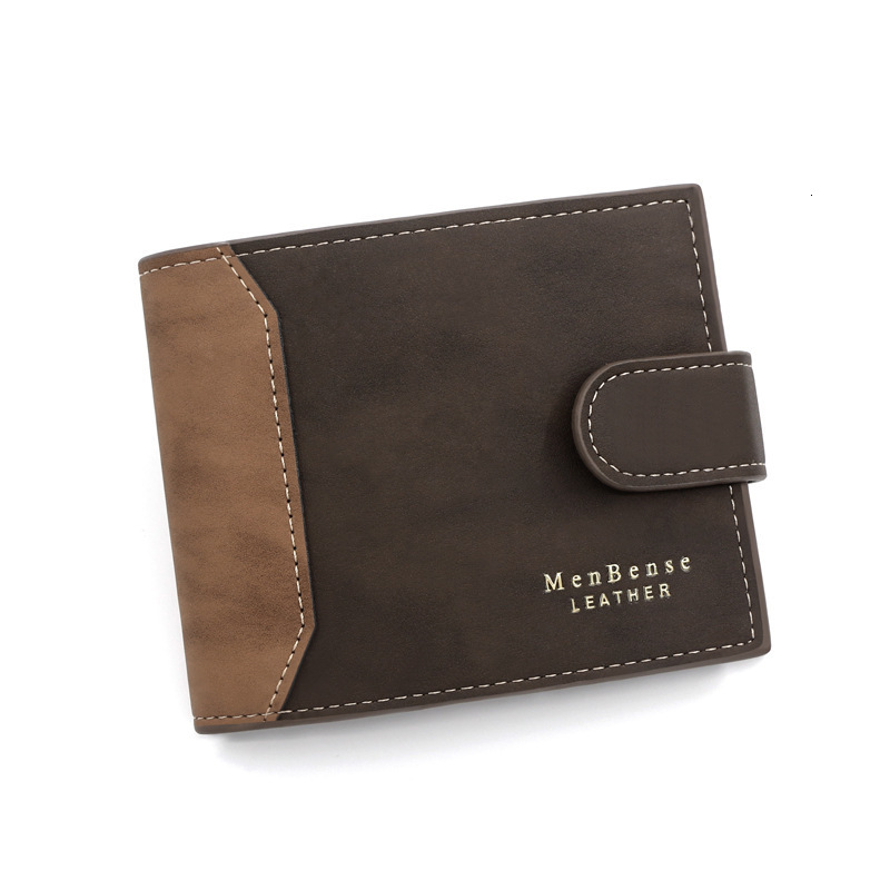 Menbense Korean Style Gold Stamped Luxury Bag Men's Wallet Short Buckle 70% Off Matte Men's Wallet
