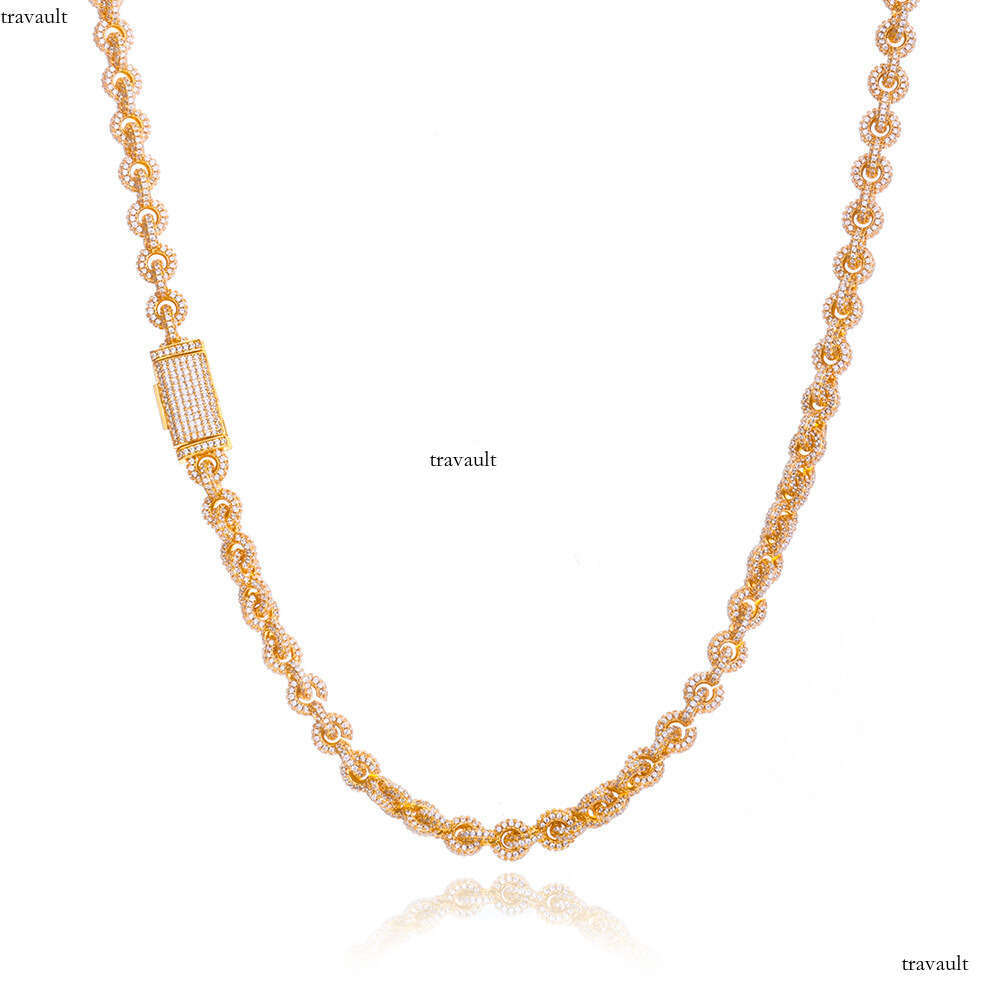 Hip-Hop Iced Out VVS Full Dia Moissanite Necklace High-Quality Light 0-Chain Men's Jewelry