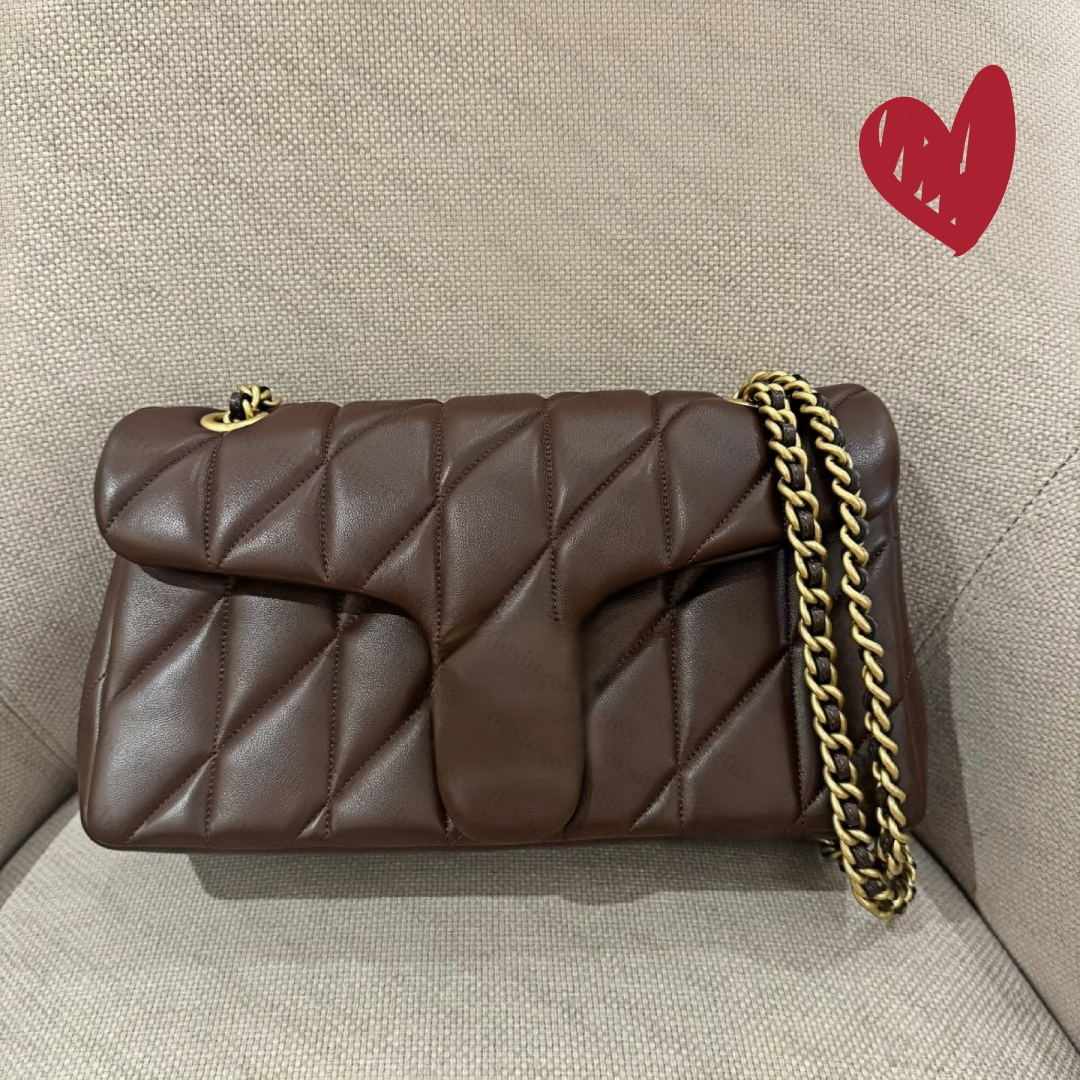 10A High quality leather designer fashion quilted chain Shoulder Women crossbody envelope Wallets Classic flap Luxury handbag lady Clutch bag