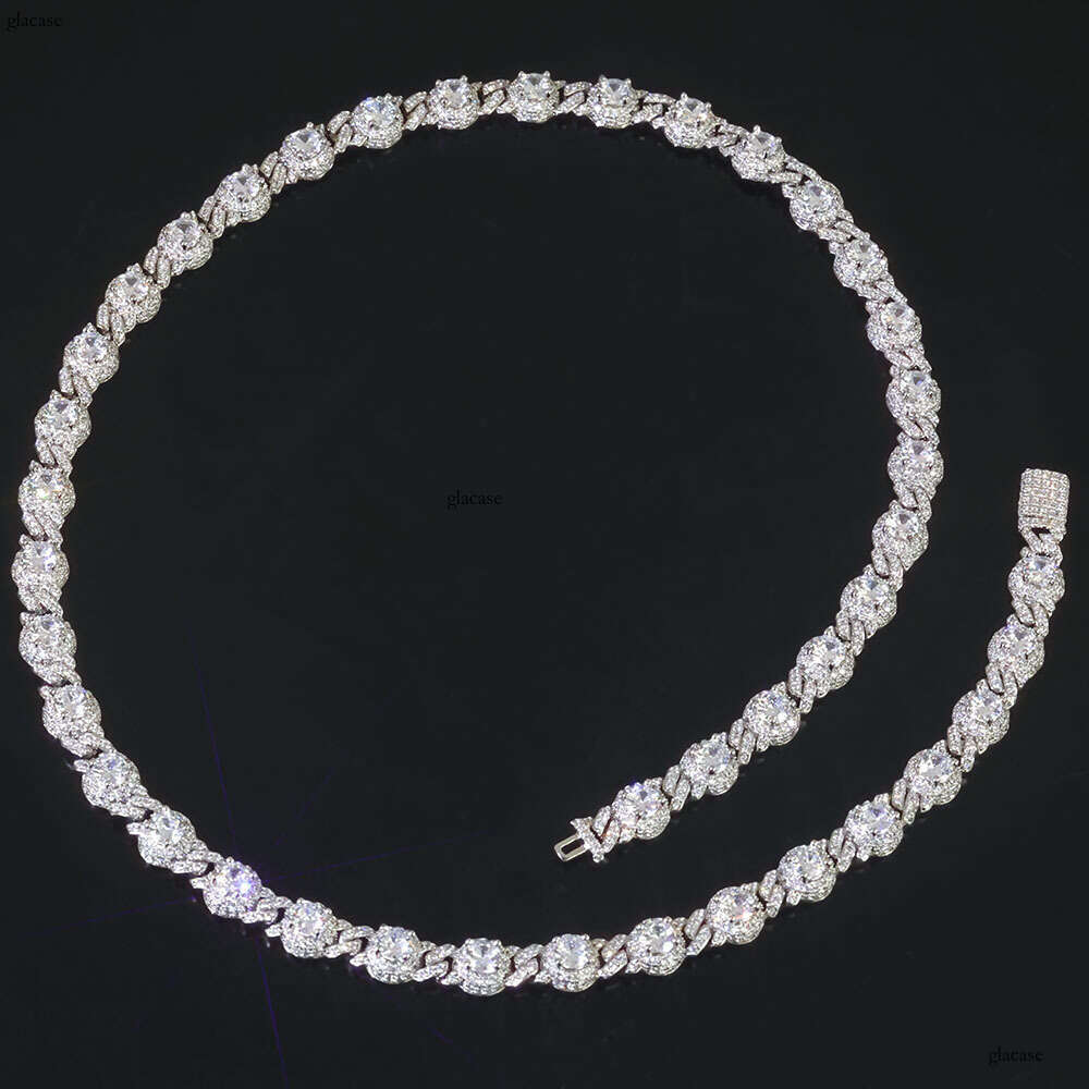 Hip Hop 7.5mm Round Bead Cuban Chain Men's Jewelry Accessories Niche Light Necklace