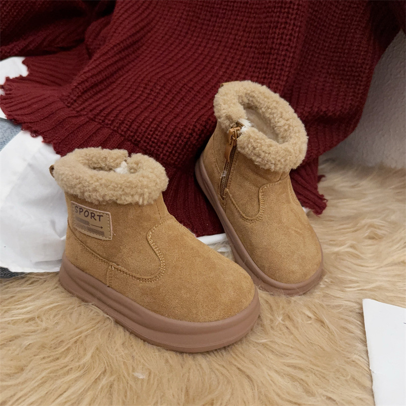 Free shipping designer Boots Winter style girls casual mid length cotton boots childrens snow boots childrens shoes comfort keep warm